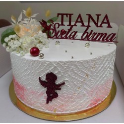 Topper rdeče bleščice birma